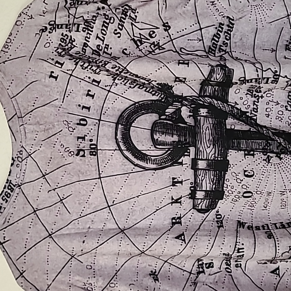 Nautical Voyage Anchor Script Mens Graphic T Shirt Dry Fit Grey Size 2XL - Picture 13 of 16